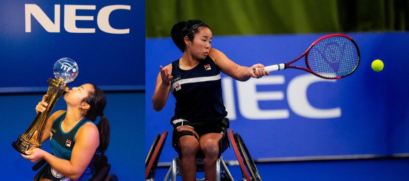 車いすテニスツアー最終戦「NEC車いすテニスマスターズ」で上地